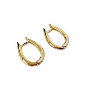NEW GOLDFI women's large u shaped hoop earrings in gold